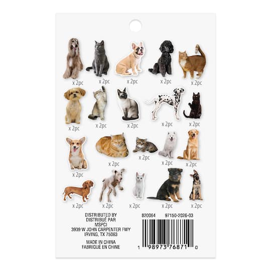 Cat and Dog Vinyl Die Cut Stickers by Recollections™